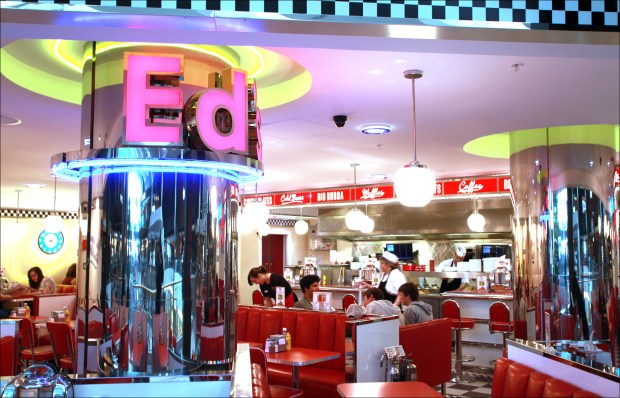 Ed's Easy Diner in the food hall at WestQuay Shopping Centre, Southampton. Monday 20th May 2013.
